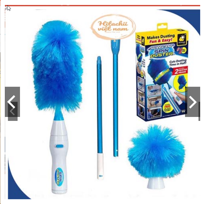 Chổi lông quét bụi tĩnh điện tự động 360 độ, chổi quét bụi tích điện spin duster thông minh đa năng chức năng