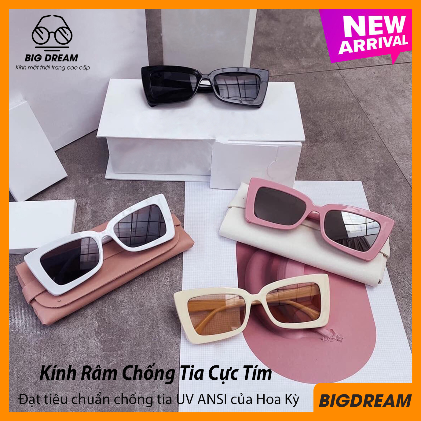 [TẶNG KÈM HỘP] Kính mát nữ dáng vuông siêu sang chảnh hàng hot 2020 BD5191 - Mắt kính nữ cao cấp siêu phẩm dành cho giới trẻ - Kính thời trang nữ chống tia UV - Bảo hành 12 tháng 1 đổi 1