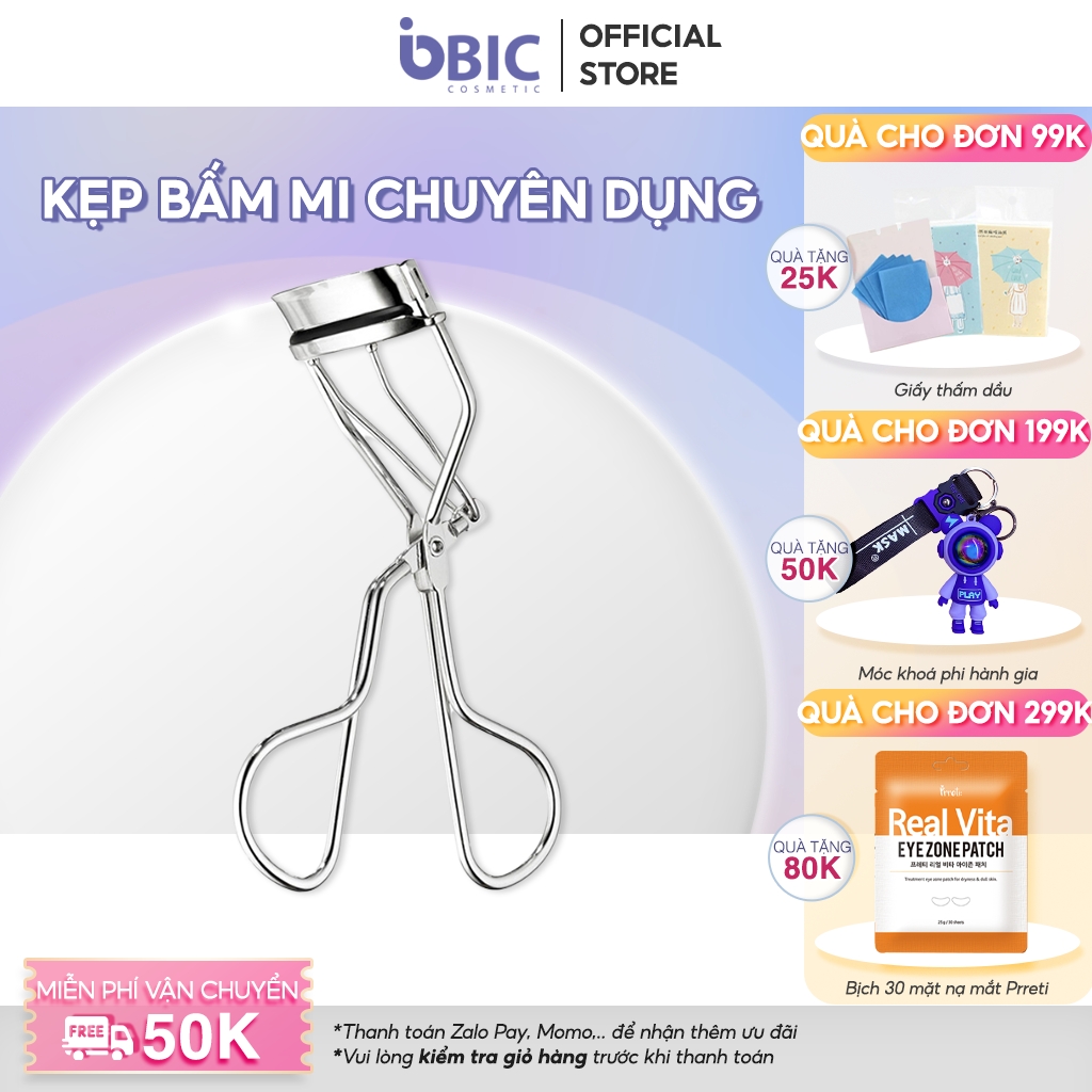 Kẹp bấm mi tạo hiệu ứng mi cong có nẹp silicon cho mi cong tự nhiên và chống gãy mi giúp đôi mắt quyến rũ và thu hút hơn, dễ dàng sử dụng -KBM