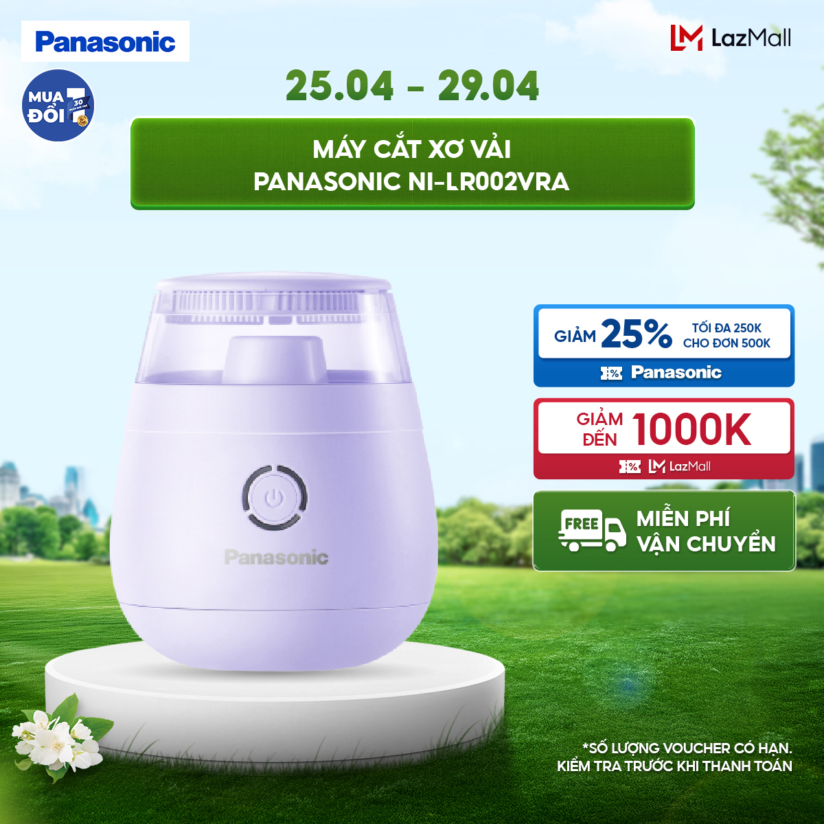 Máy cắt xơ vải Panasonic NI-LR002VRA - Hiệu suất cao - Hàng chính hãng