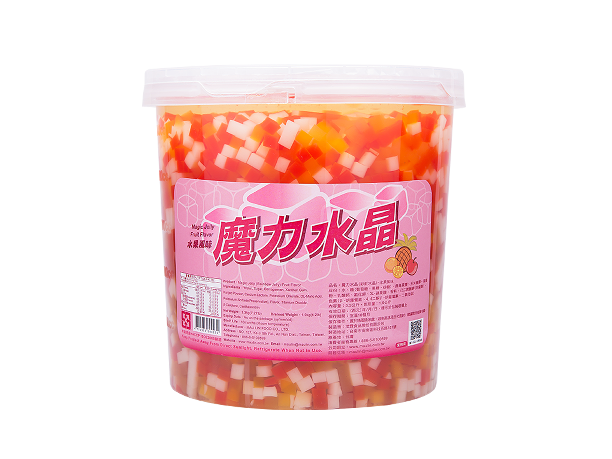 Thạch Trái Cây Maulin - Magic Jelly Fruit Flavor 3.3KG Topping Đài Loan