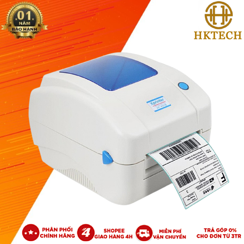 Máy in tem nhãn, mã vận đơn tmđt xprinter xp 490b máy in đơn hàng, in tem, in vận đơn tmđt, in nhiệt khổ a6