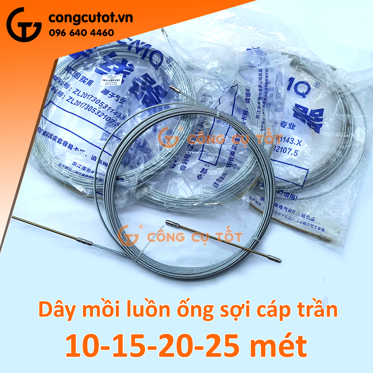 Dây mồi luồn dây điện xây dựng cáp trần 4mm