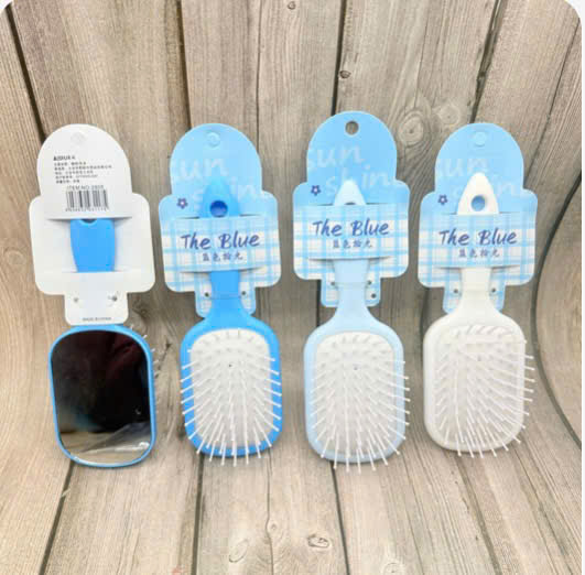 Lược kèm gương 2 in1 tiện lược, lược gỡ rối, tạo phồng tóc