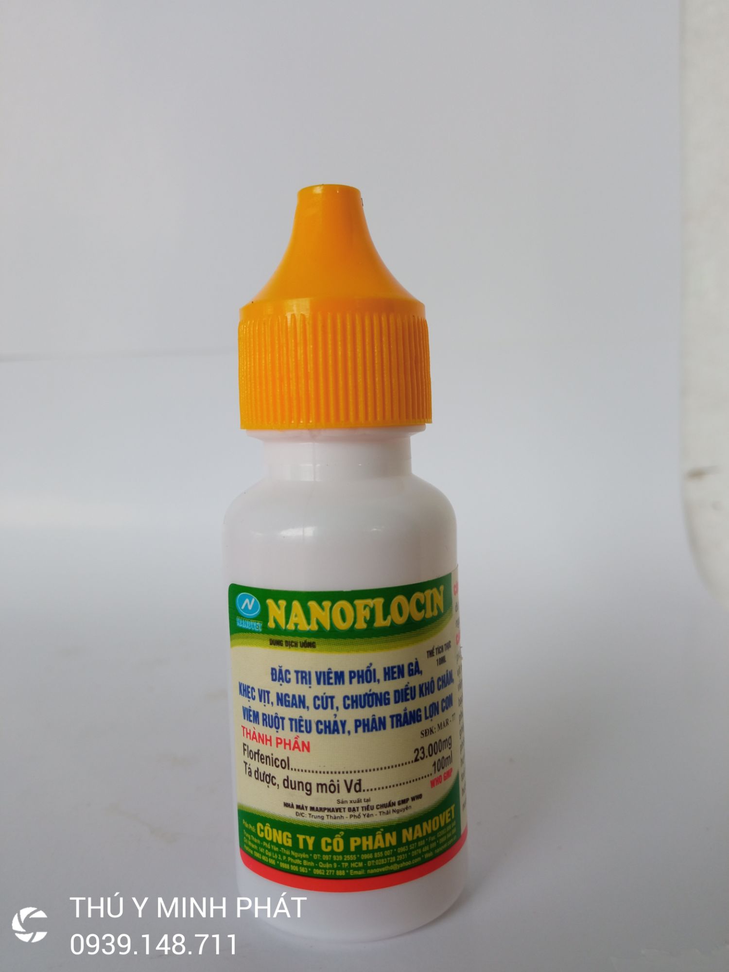 2 CHAI NANOFLOCIN (florfenicol) chai 10ml