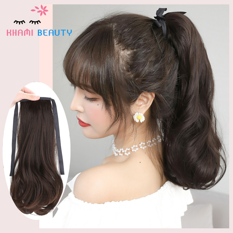 Tóc giả cột xoăn, tóc giả cột ngắn 32cm, xoăn đuôi đẹp tự nhiên, đủ màu