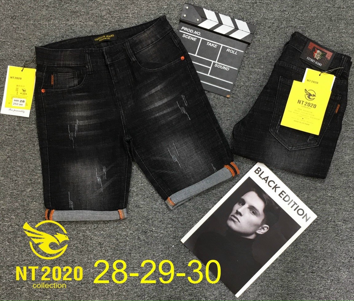 Quần short jean nam co giãn cao cấp - hàng quảng châu ht