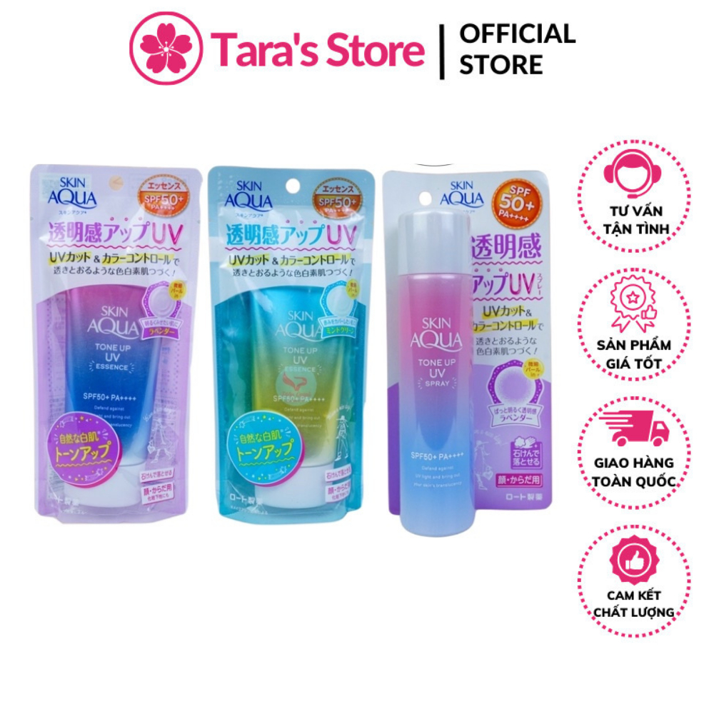 Kem chống nắng skin aqua tone up uv spf 50+ pa++++ 80gr nội địa nhật bản lên tông da - tara's _store