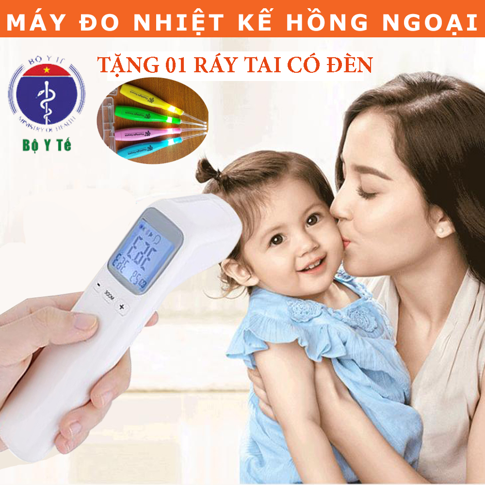 [HÀNG XIN] Nhiệt Kế Điện Tử Hồng Ngoại Đo Tai Và Trán - ( BAO GỒM PIN ) Thiết Bị Cần Thiết Cho Cả Gia Đình Bạn -  (TẶNG 01 RÁY TAI CÓ ĐÈN) AN Toàn Tiện Lợi, Kiểm Tra Sức Khỏe Nhanh Chóng Và Chính Xác - BẢO HÀNH 6 THÁNG