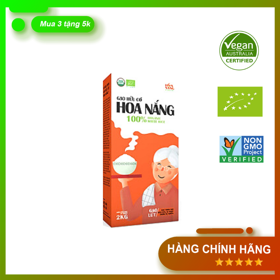 Gạo lứt hữu cơ hoa nắng 2kg