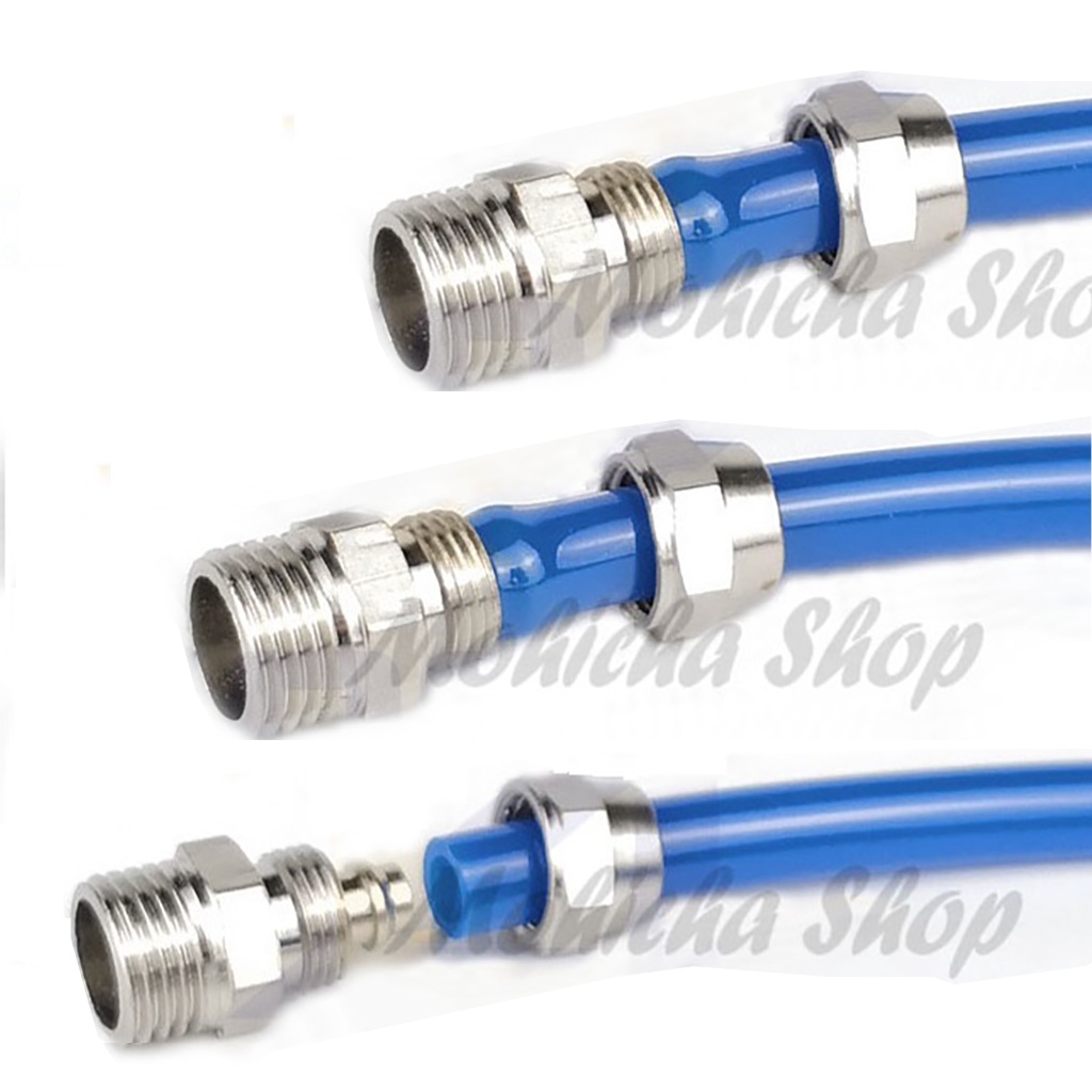 Đầu nối dây hơi ren ngoài cắm dây hơi pu 6, 8, 10, 12 mm
