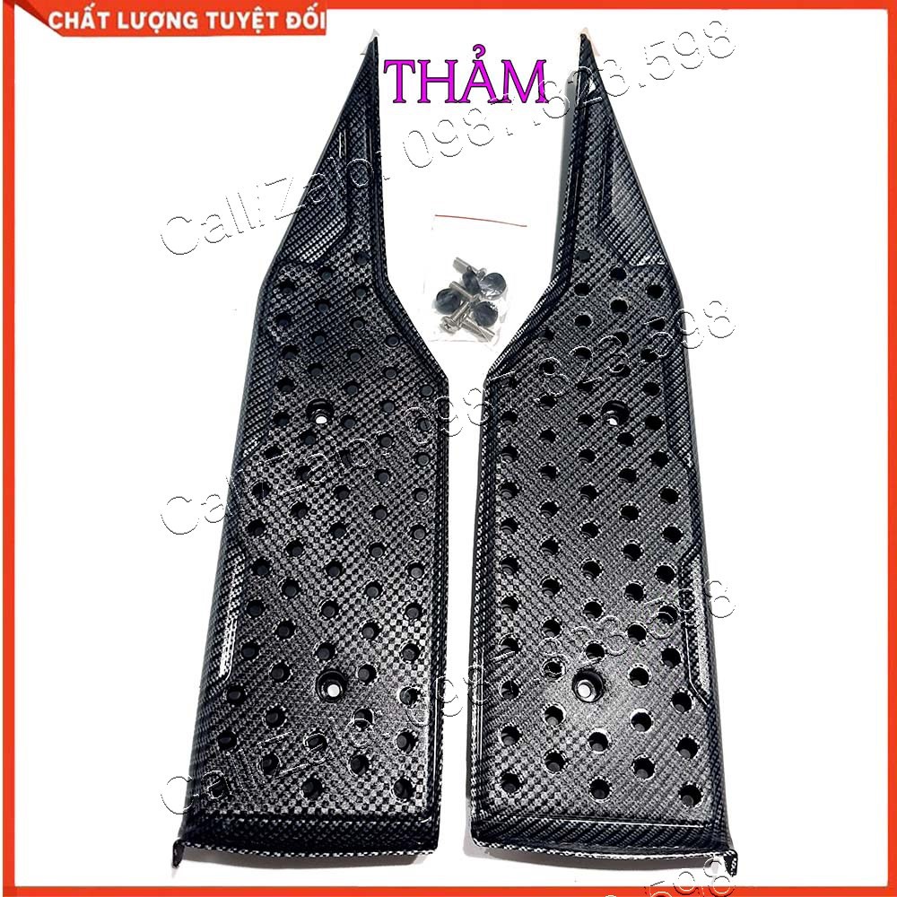 Thảm để chân airblade 2017 - 2022 carbon, thảm lót chân ab 2017, 2018, 2019, 2022; miếng lót chân xe ab