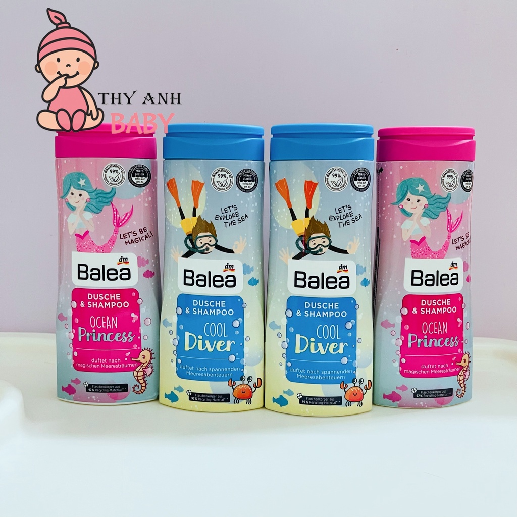 Sữa tắm gội balea dusche & shampoo của đức cho bé 300ml