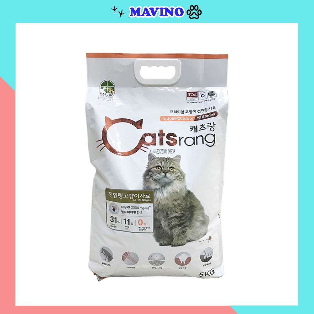 Thức ăn cho mèo hạt Catsrang dành cho mèo mọi lừa tuổi gói chiết 500g