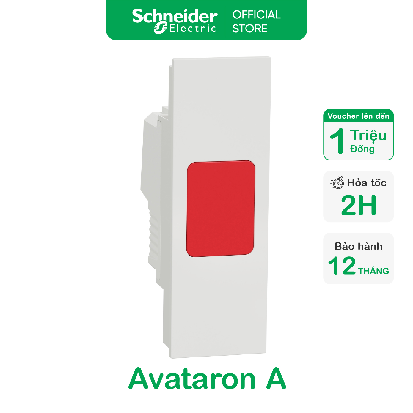 Đèn báo đỏ - size S - 0-10mA - IP20 - Dòng AvatarON A - Schneider Electric - M3TNRD_WE