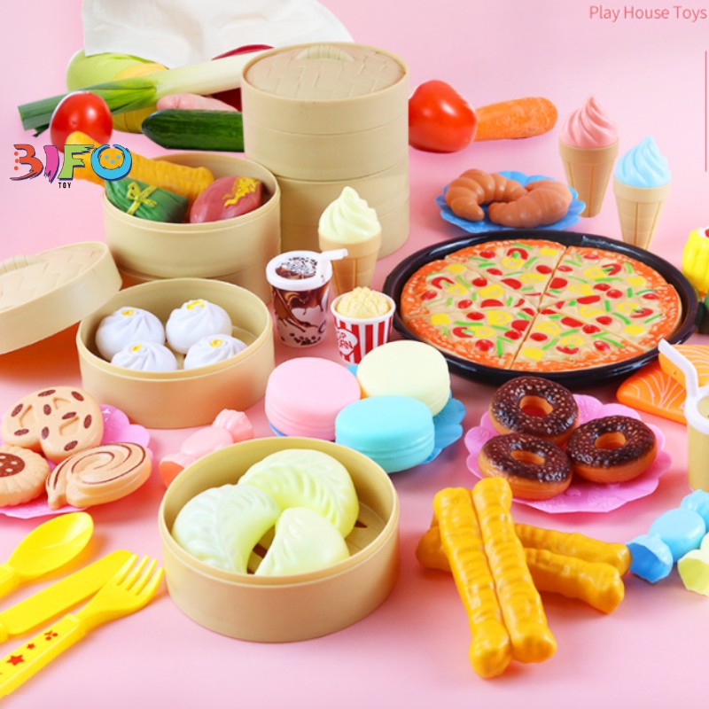 Bộ đồ chơi nấu ăn nhiều chi tiết y như thật, bộ dimsum 88 chi tiết, bộ dimsum và BBQ nhiều chi tiết