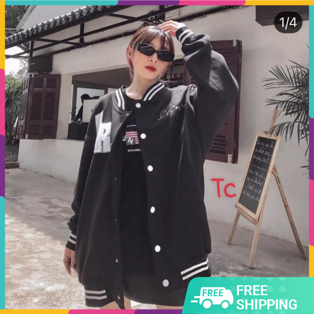 Áo Khoác Bomber Nỉ Ngoại Cúc Bấm, Áo Khoác Nam Nữ, In Hoạ Tiết AR Cực Ngầu, Chất Nỉ Ngoại Cao Cấp Mềm Mịn. XTA