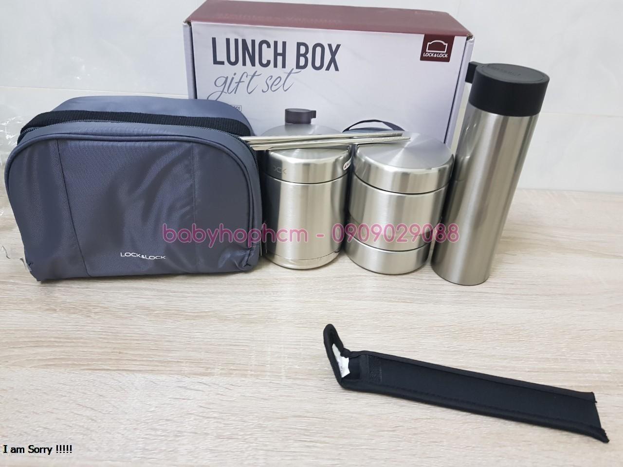 Bộ Hộp Cơm Giữ Nhiệt Kèm Bình Giữ Nhiệt Lock&Lock LHC8016S01