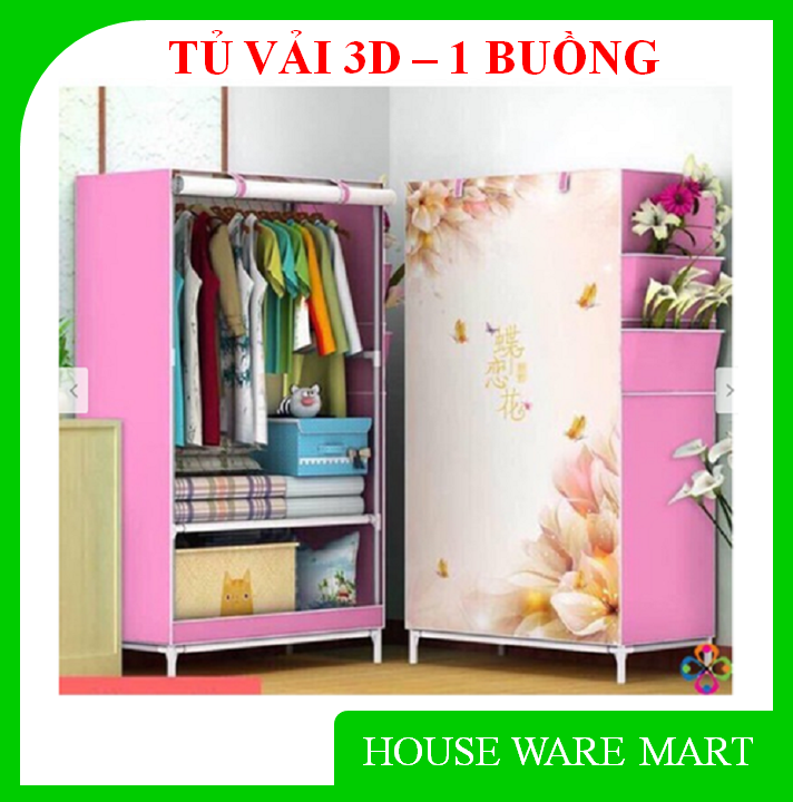 Tủ vải 3D - 1 buồng đựng quần áo