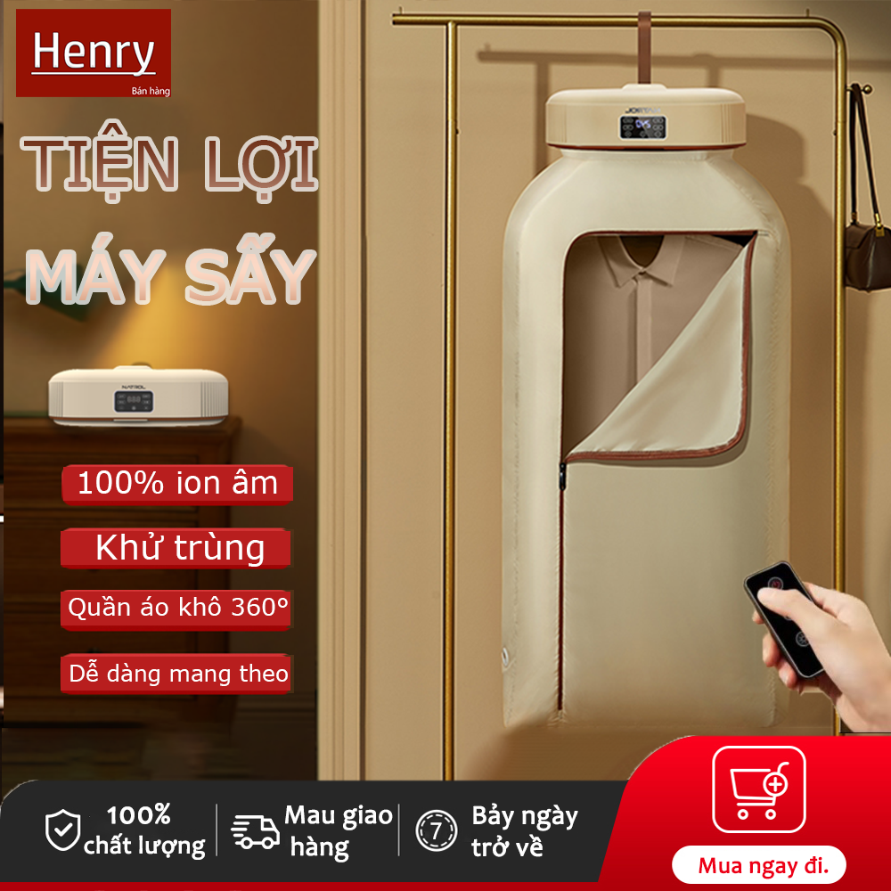 Henry Máy sấy thông minh,Khử trùng quần áo tại nhà,Máy sấy di động,Quần áo sấy 360 °