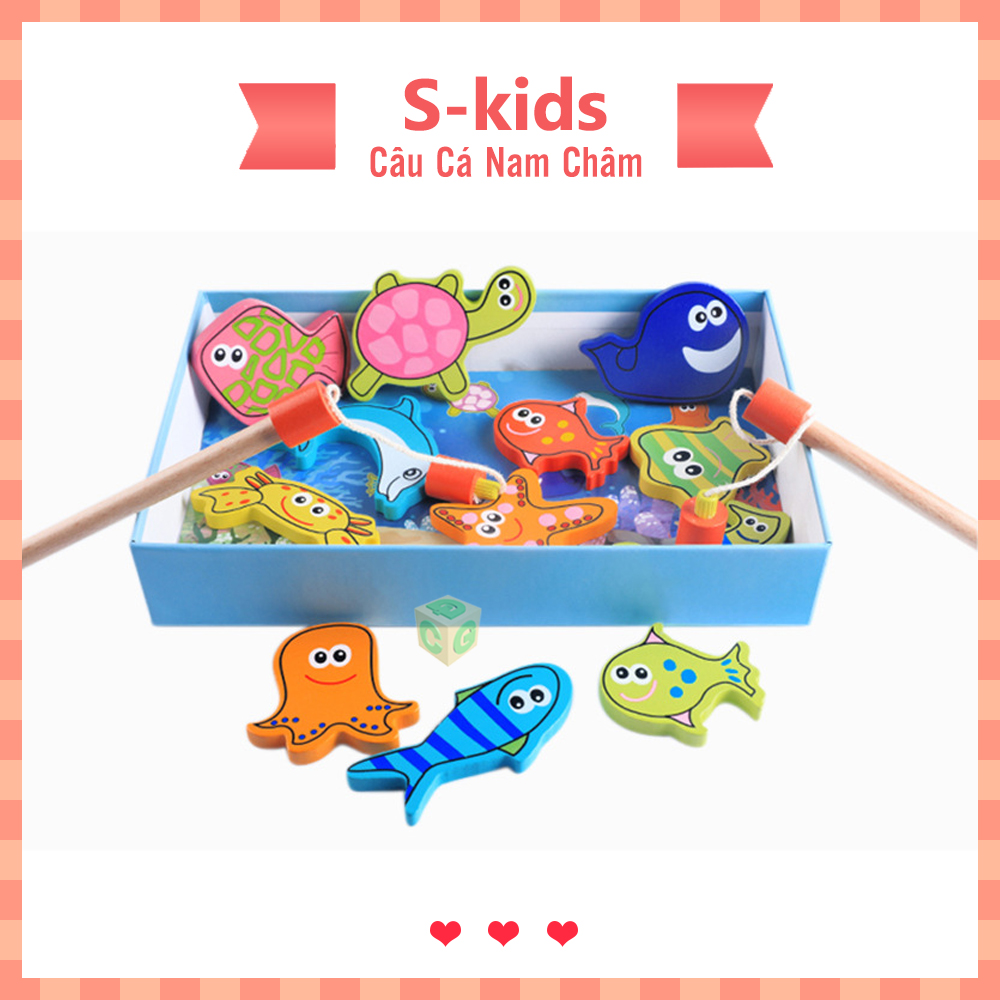 Đồ chơi trẻ em s-kids câu cá hộp gỗ boikido, đồ chơi bằng gỗ, được gia công tỉ mĩ, chắc chắn