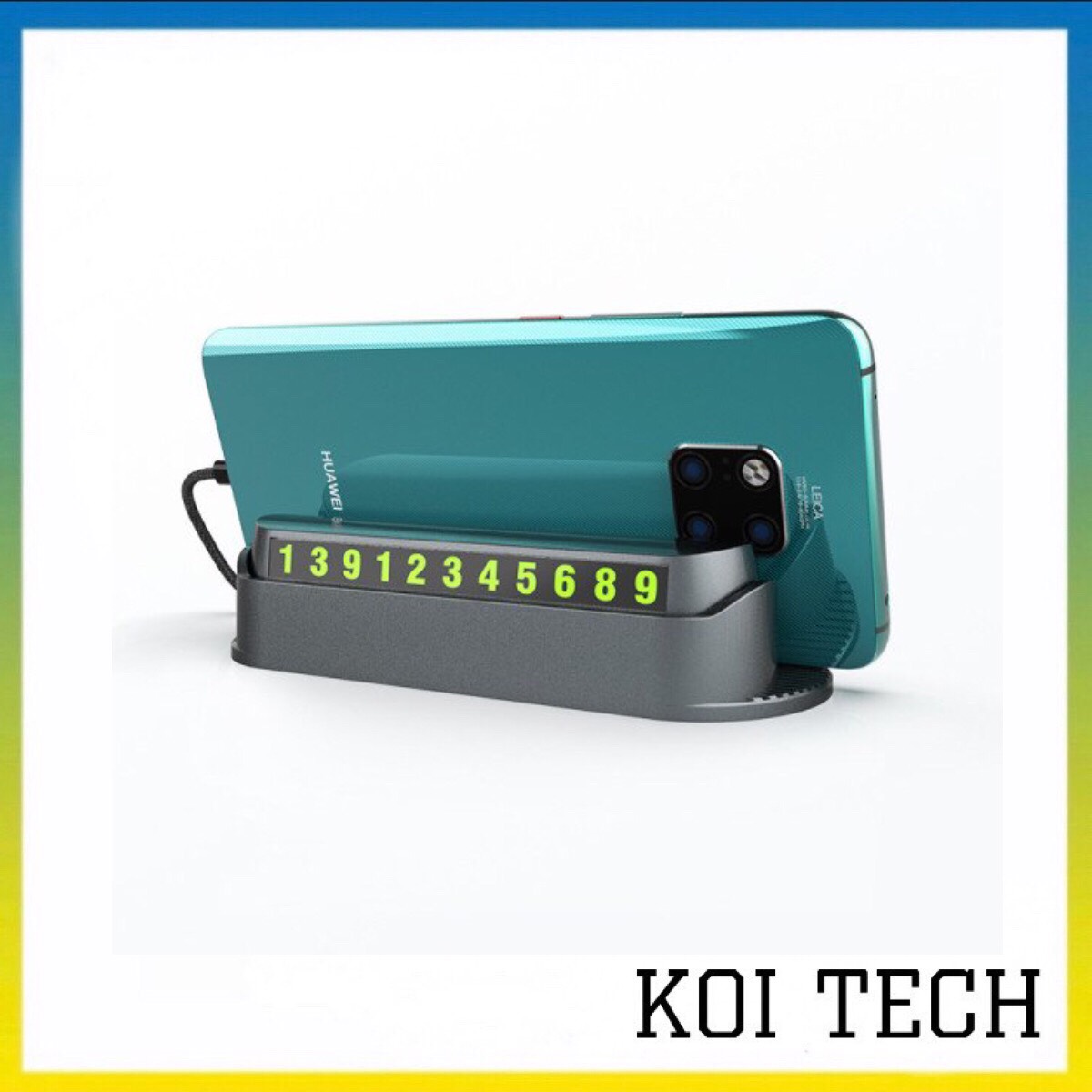 Bảng ghi số điện thoại kiêm giá đỡ cho oto xe hơi đặt taplo - bảng bấm số điện thoại khi đỗ xe cho ô tô - KOI TECH