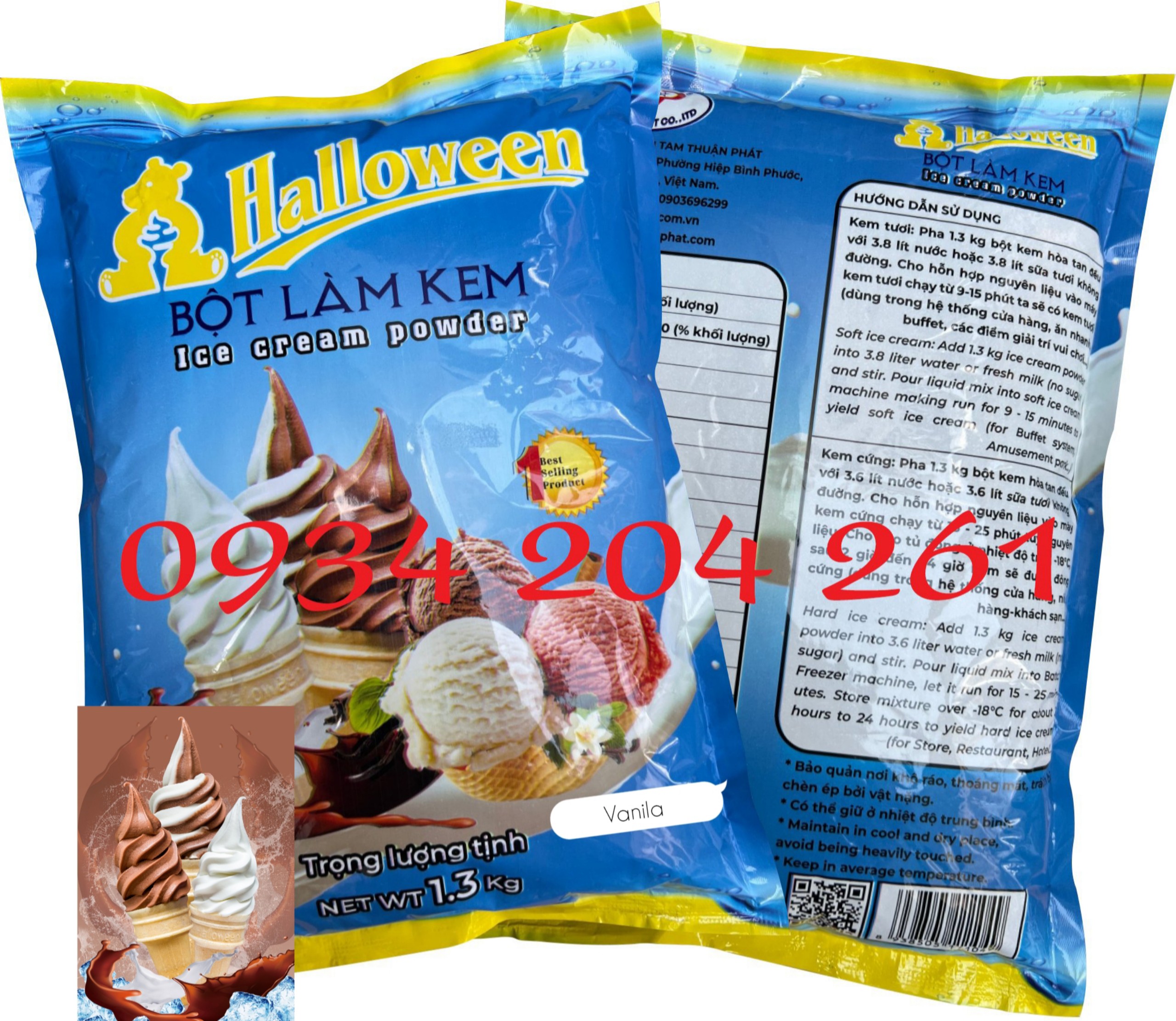 Bột làm kem tươi Halloween _ vanila