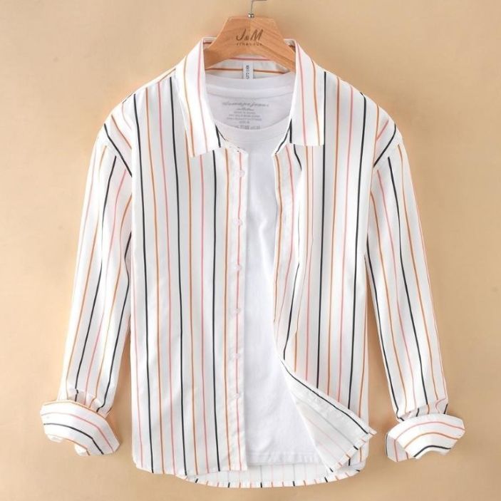 Sơ Mi Nam Dài Tay Kiểu Hàn Quốc Phối Sọc 3D Thời Trang ARIC-MENLUXURY Cực Hot