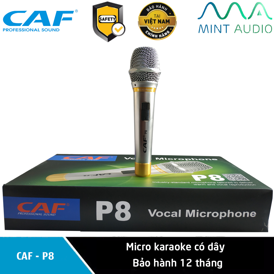 Micro karaoke có dây cao cấp CAF P8 - Chất âm cực hay - Bảo hành 12 tháng