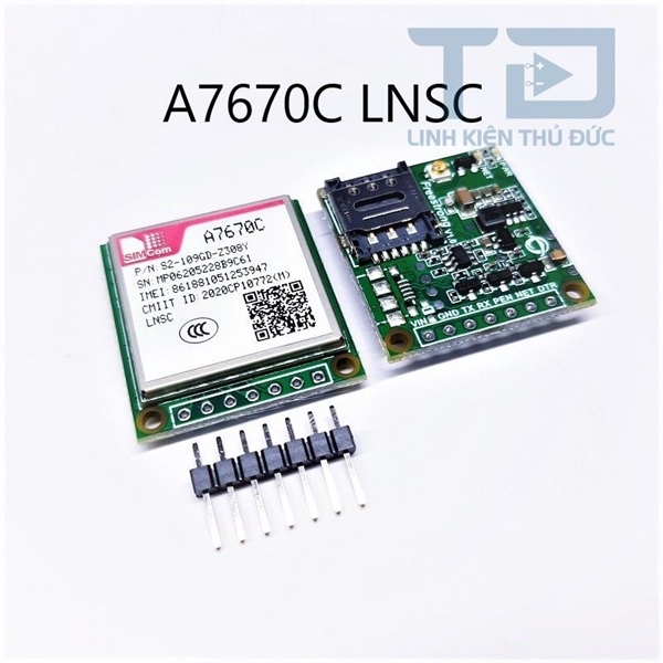 Module 4g simcom a7670csc đã ra chân thay thế module sim800l