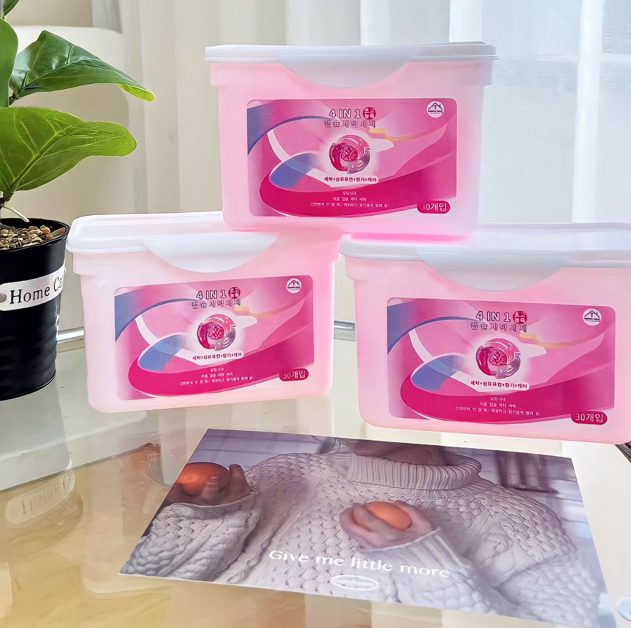 Viên nước giặt xả quần áo siêu sạch, lưu hương thơm lâu 4in1 hàng nội địa