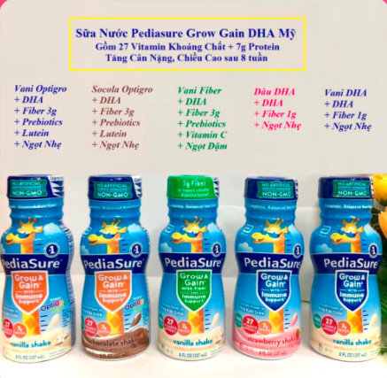 Date 2023 combo 6 chai sữa nước pediasure 237ml