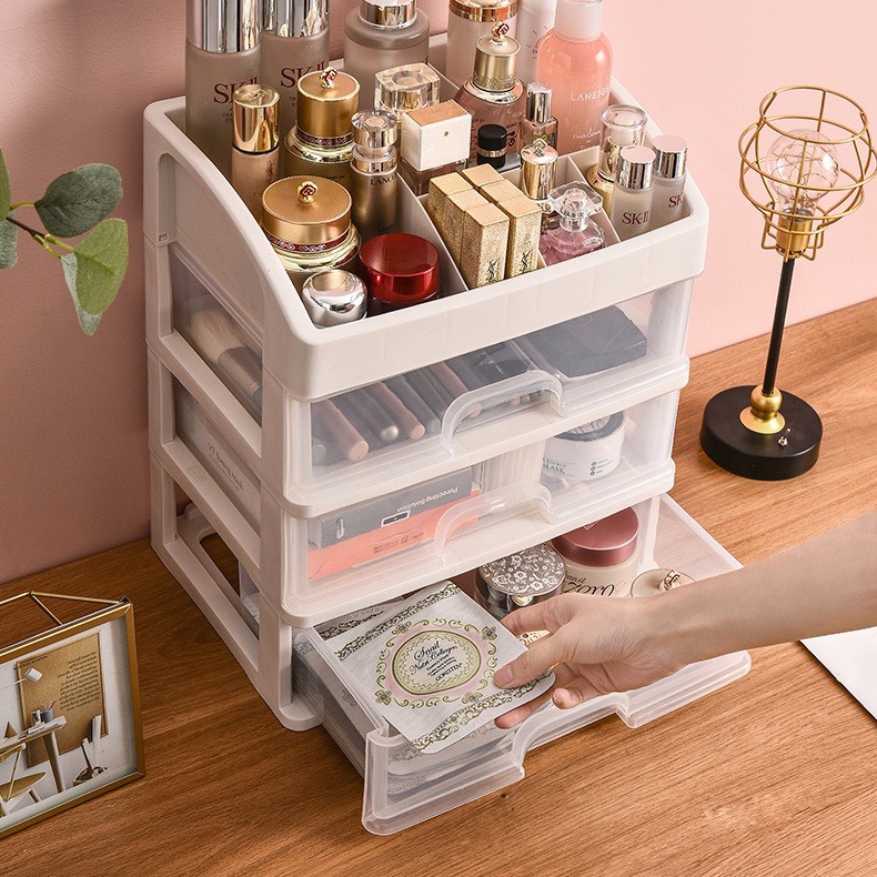 KỆ ĐỰNG MỸ PHẨM TRANG SỨC 4 TẦNG BẰNG NHỰA TRONG SUỐT SIÊU BỀN BỈ - KỆ ĐỰNG ĐỒ ĐA DỤNG NHIỀU NGĂN CHỨA ĐỒ CHẤT LIỆU NHỰA CAO CẤP