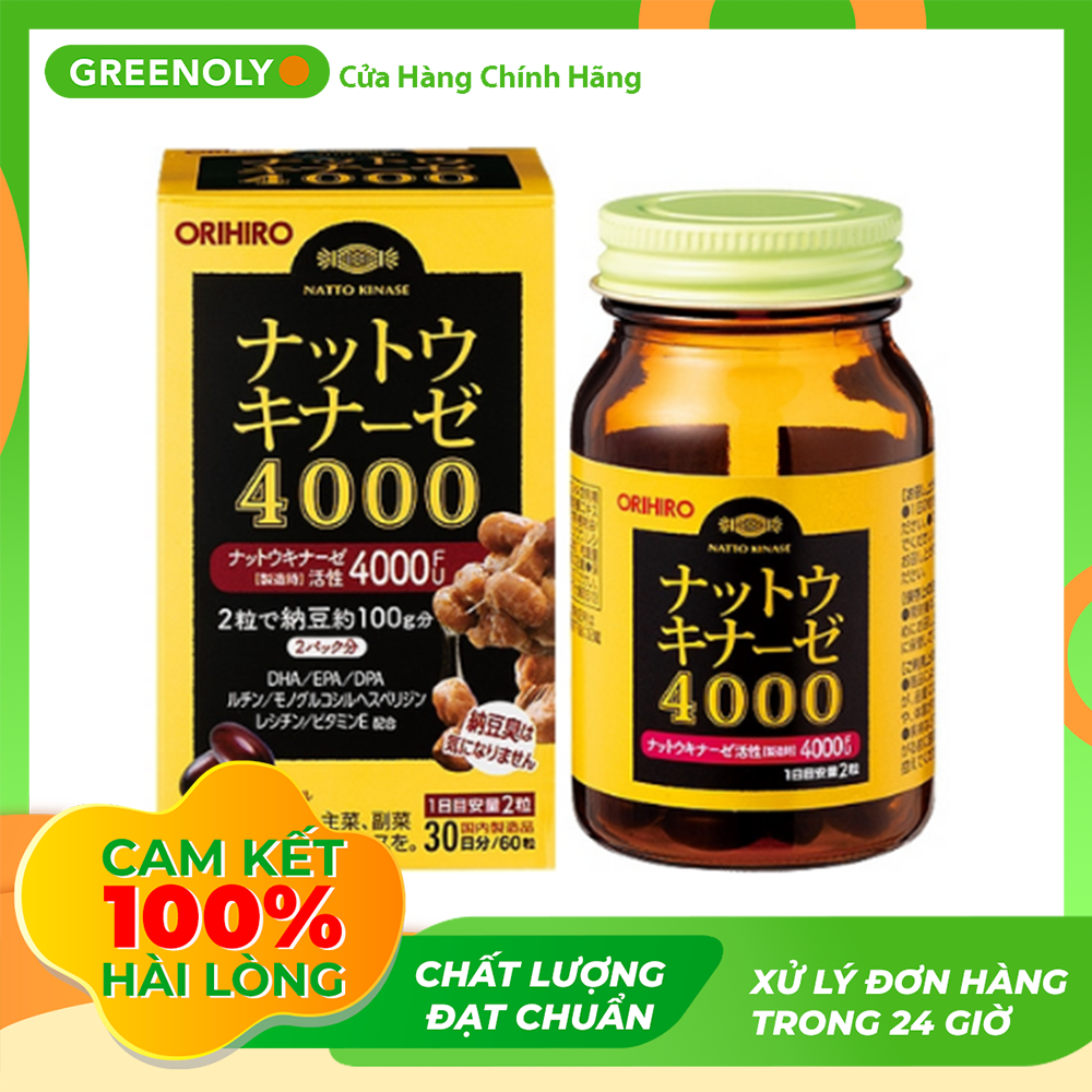 Orihiro Viên Uống Hỗ Trợ Phòng Đột Quỵ 4000 FU Nhật Bản 60 Viên