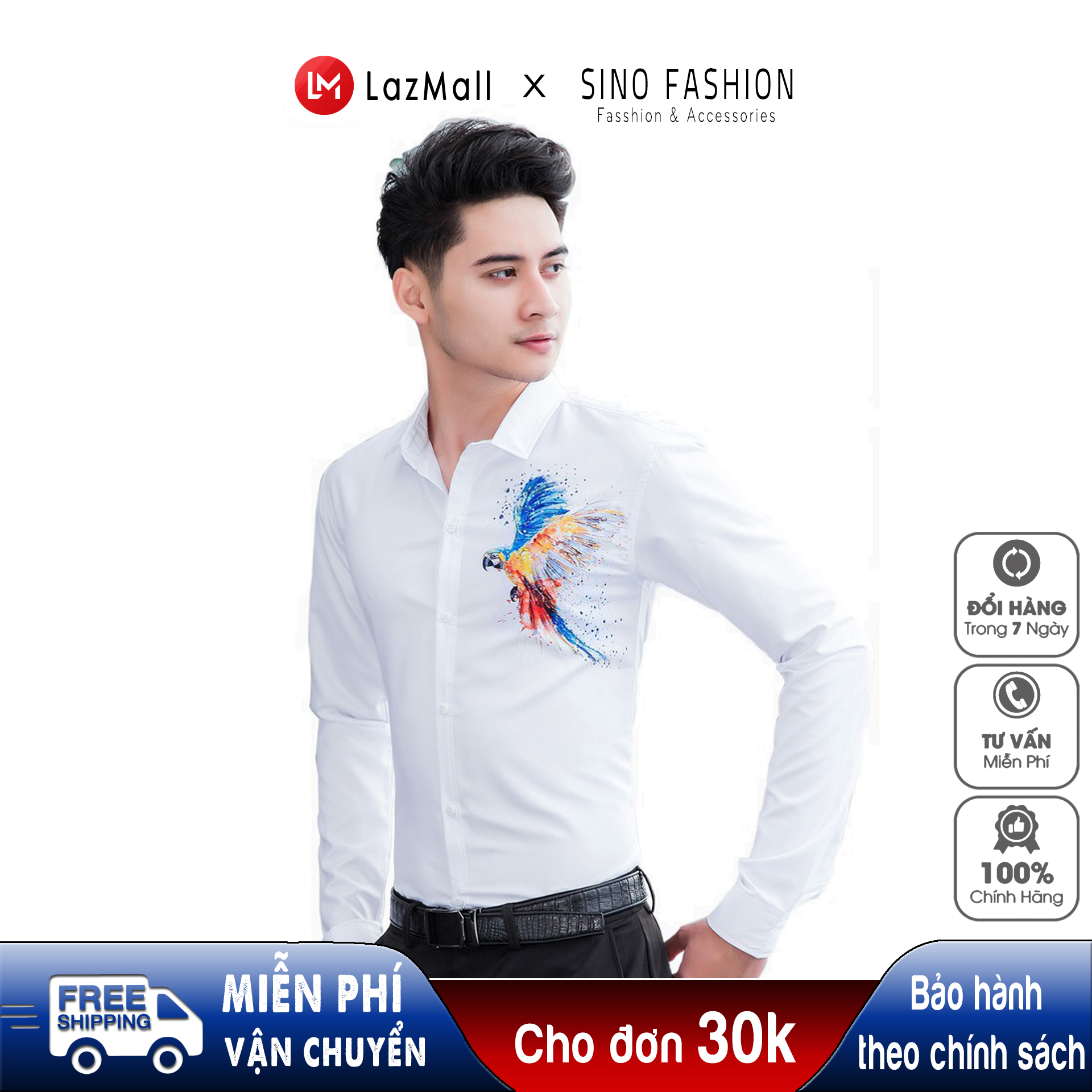 Áo Sơ Mi Nam Dài Tay SINO kẻ Caro Thời Trang nam