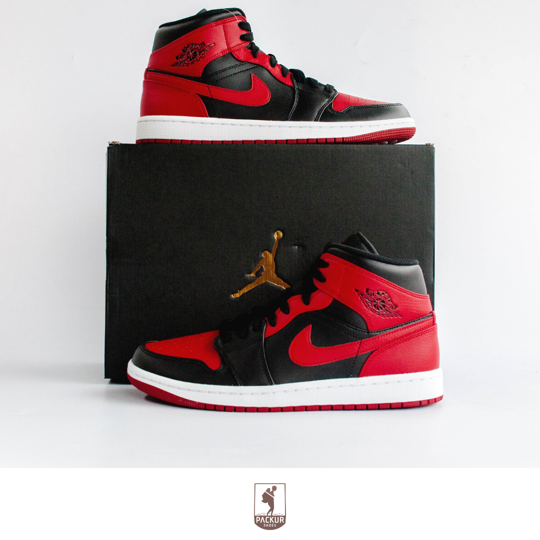[HCM]Giày Air Jordan 1 Mid Banned 2020 (Đỏ/Đen) / 554724-074