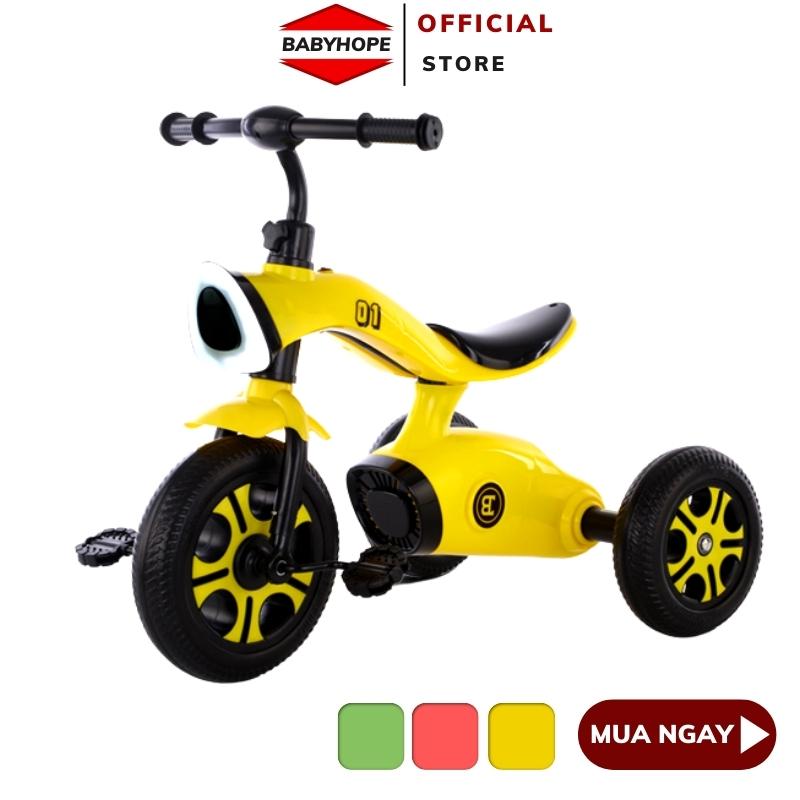 Xe đạp 3 bánh, xe đạp trẻ em có đèn nhạc mẫu mới nhất 2023 babyhope