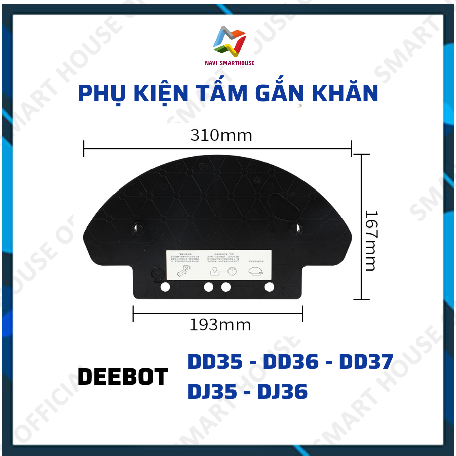 Tấm gắn khăn lau cho robot hút bụi debot dd35, dd36, dd37, dj35, dj36