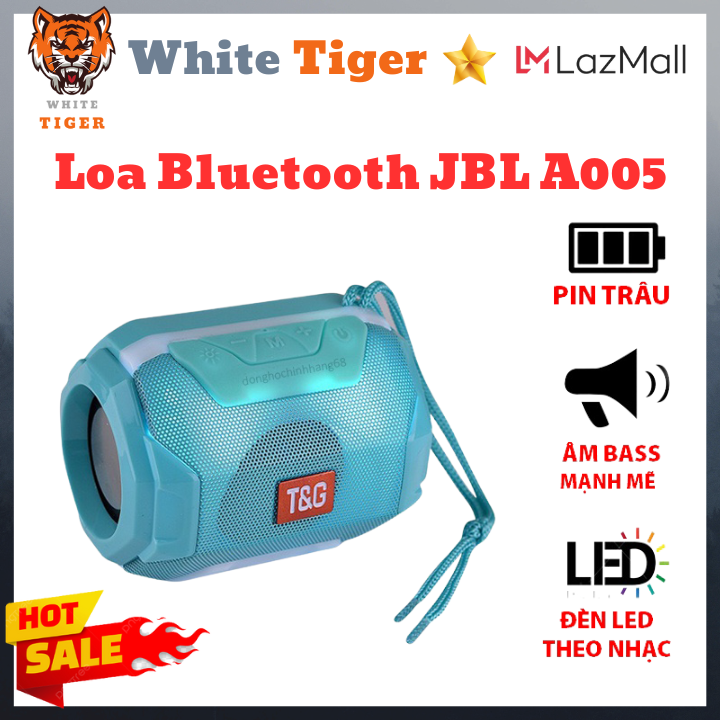 Loa bluetooth không dây jbl a005, loa bluetooth mini bass mạnh, đèn led nháy theo nhạc, hỗ trợ thẻ nhớ, nhiều màu sắc, bảo hành 12 tháng