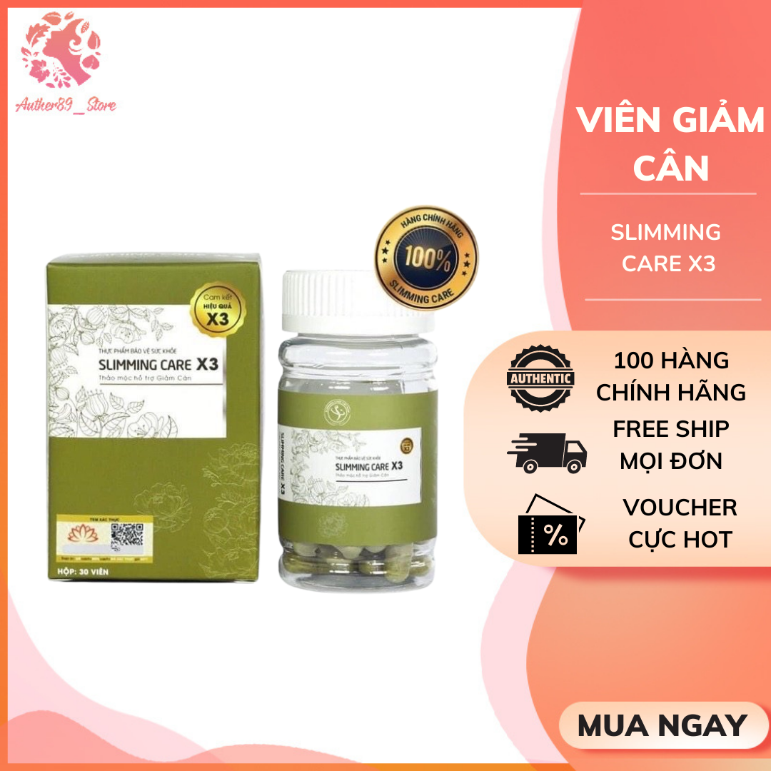 Viên Giảm cân Slimming care X3 bản mới, mạnh gấp 3 lần_ AUTH89_STORE