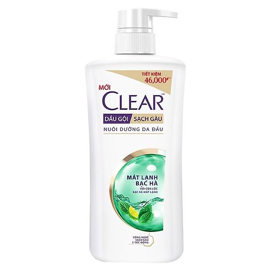 Dầu Gội Clear Mát Lạnh Bạc Hà 630g