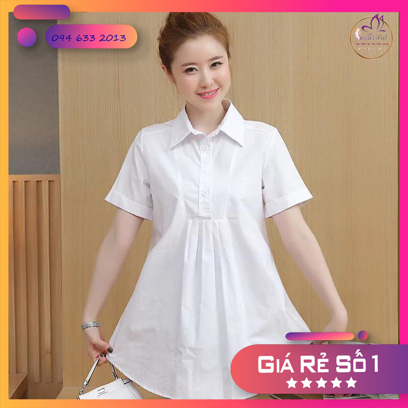 Áo Sơ Mi Bầu Trắng