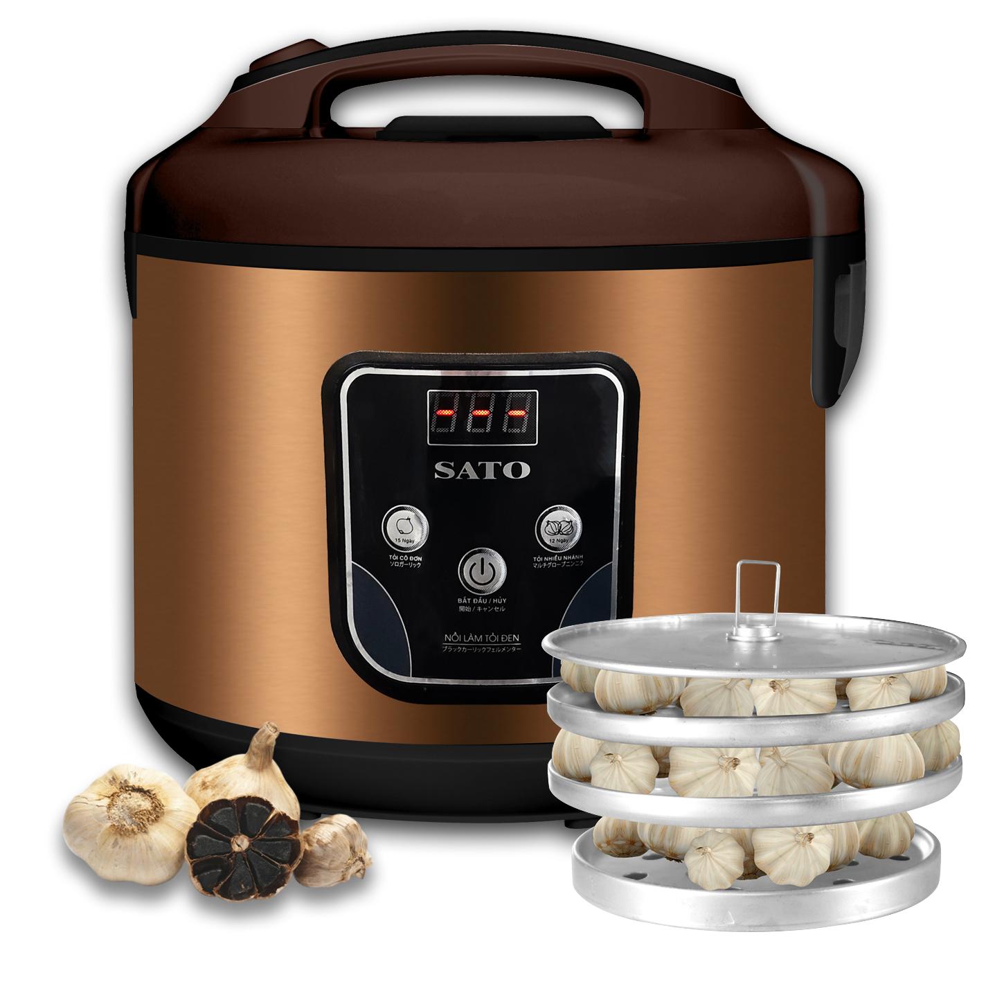 Nồi làm tỏi đen cao cấp Sato St185bg 4.5L sử dụng công nghệ Nhật Bản đạt tỉ lệ lên men thành công 99%
