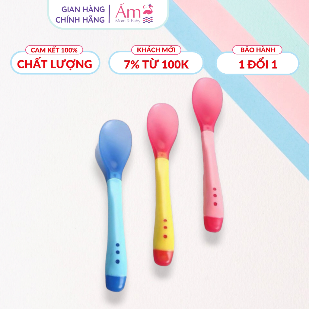 Thìa Báo Nóng Cho Trẻ Tập Ăn Dặm Ấm Gift Decor