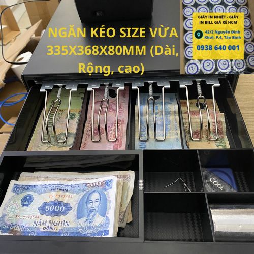 Ngăn Kéo Két Đựng Tiền Thu Ngân Size Vừa 335x368x80mm (W, D, H) (Tân Bình HCM)