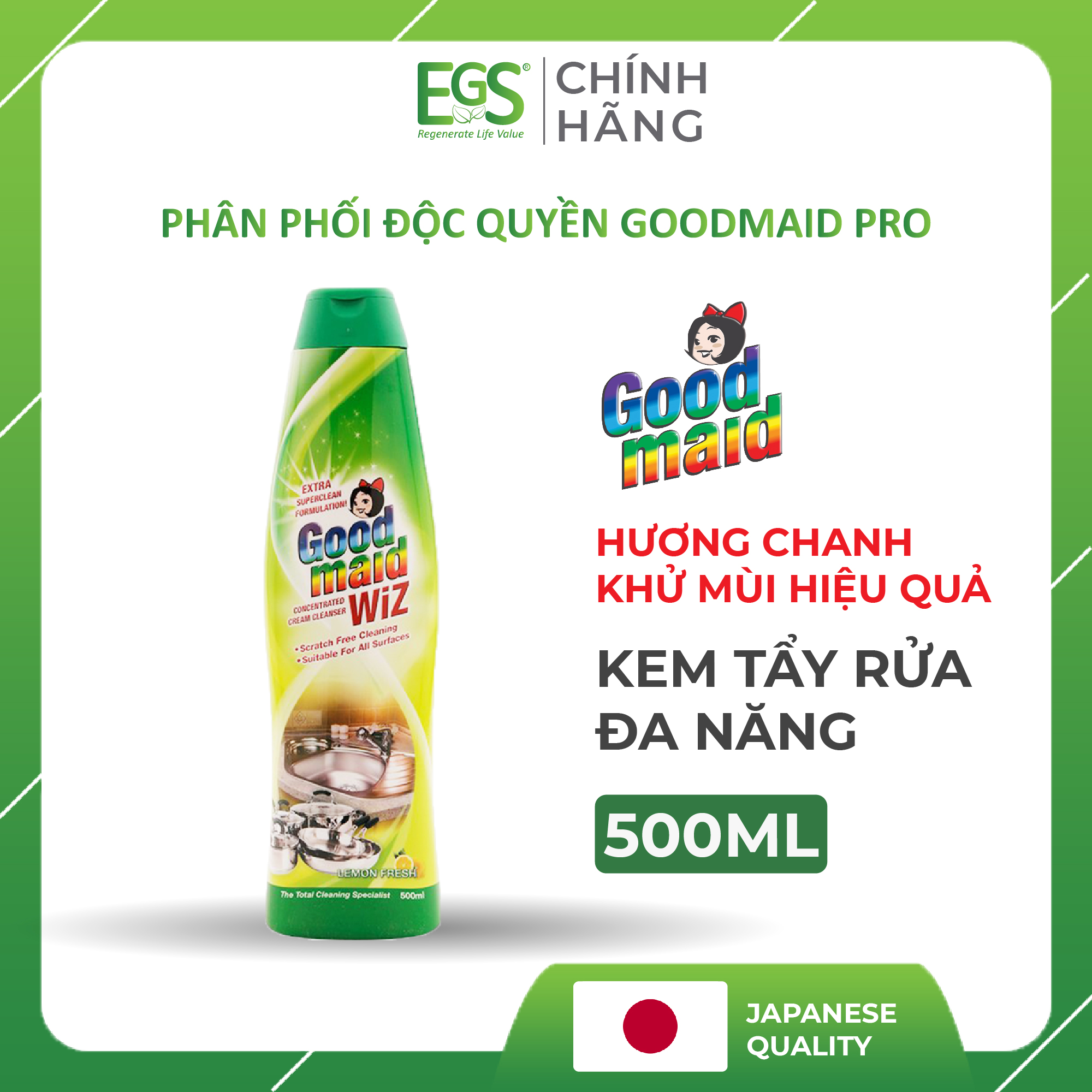 Kem tẩy rửa đa năng Goodmaid Pro Wiz chai 500ml