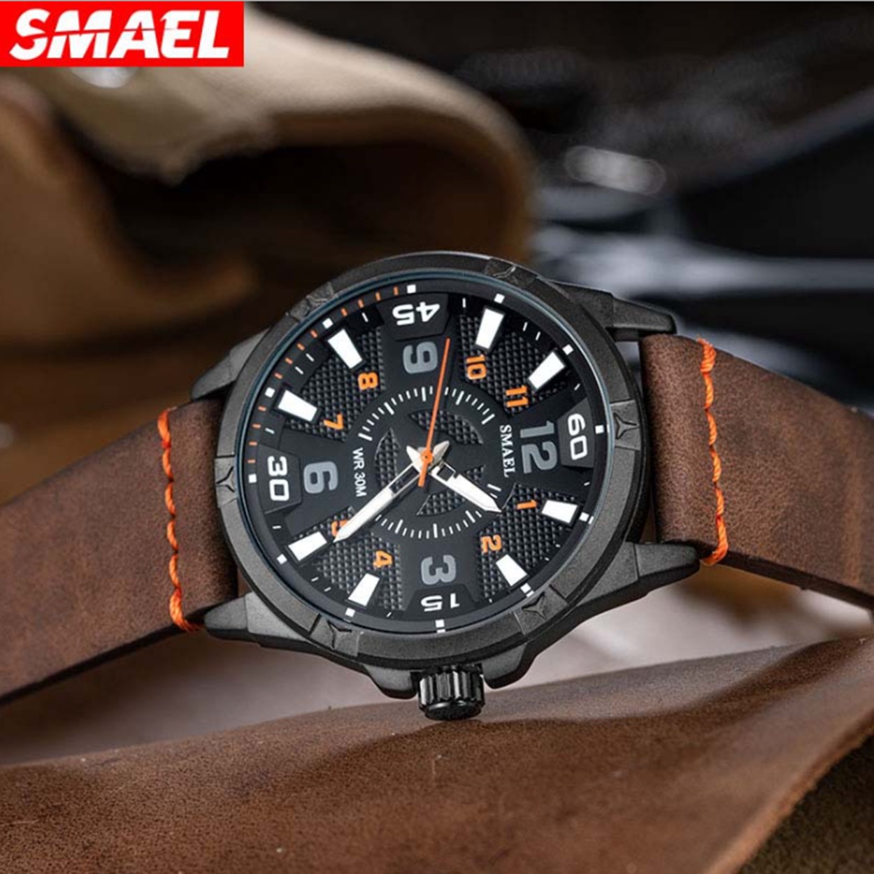 [HCM]Đồng Hồ SMAEL Đồng Hồ Doanh Nhân Thời Trang Nam Đồng Hồ Quartz Nam Phát Sáng Chống Nước 30M Đồng Hồ Đeo Tay Thể Thao