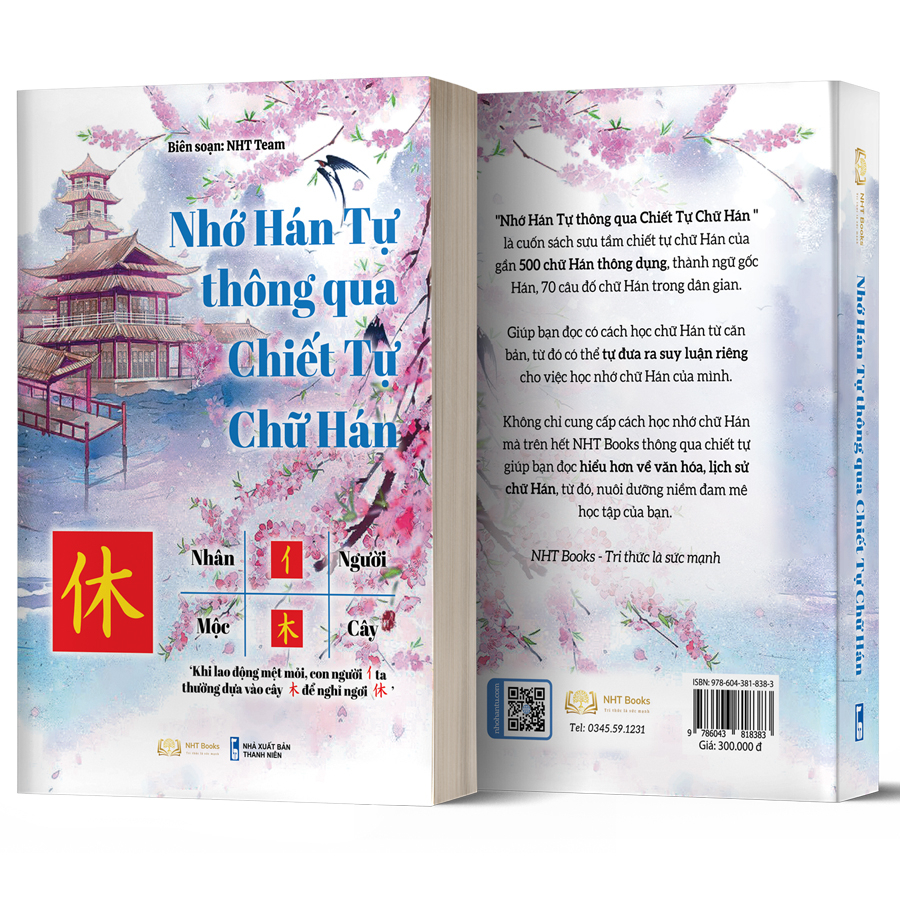 Sách nhớ hán tự thông qua chiết tự chữ hán nht books - mẹo nhớ chữ hán thông qua chiết tự - xuất bản mới 2022- in màu