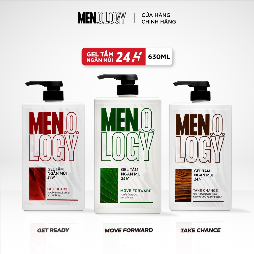 Gel tắm nam ngăn khử mùi 24h men.o.logy 630ml