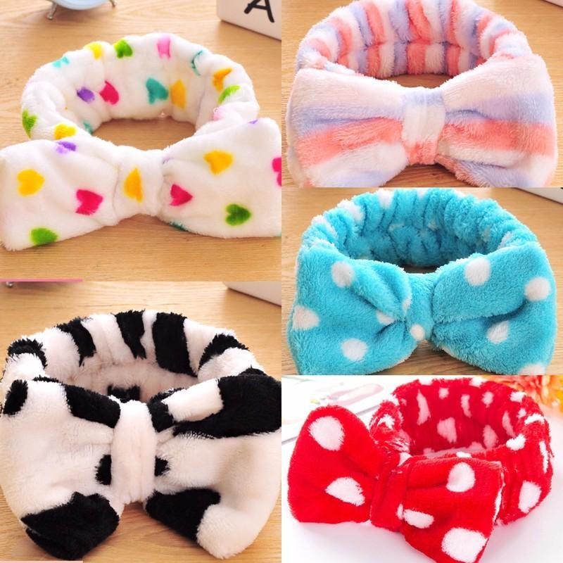 Băng Đô Nơ Rửa Mặt Nhung Mềm Mịn,Vợt tóc thời trang, bờm vải nhung tại Happyshop92 hap1952